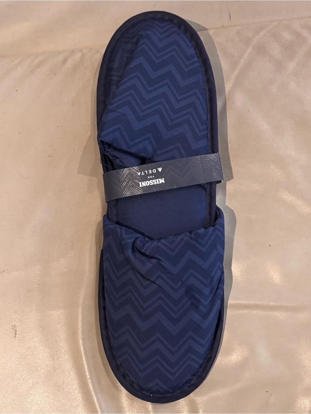 Missoni Navy Blue Chevron Slip-On Slippers